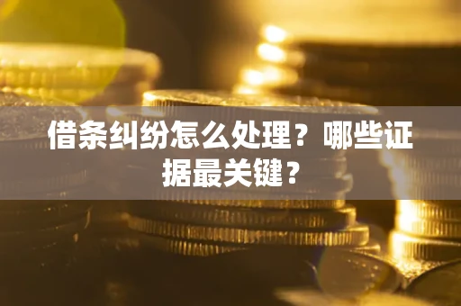 济南借条纠纷怎么处理？哪些证据最关键？