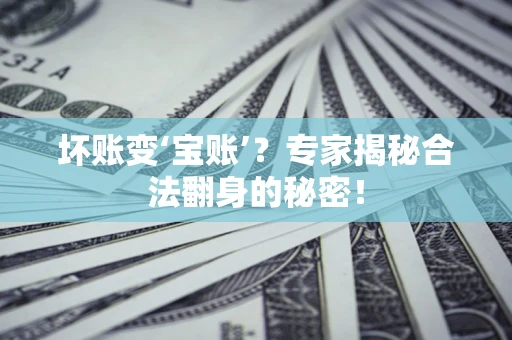 济南坏账变‘宝账’？专家揭秘合法翻身的秘密！